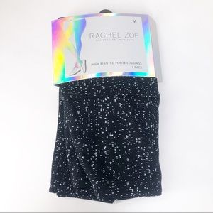 RACHEL ZOE LEGGINGS black white specks SPACE ? High waisted‎  NWT Medium NEW
